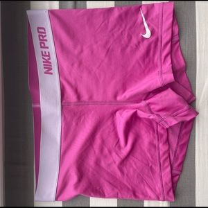 NIKE PROS: HOT PINK WITH LIGHT WAISTBAND